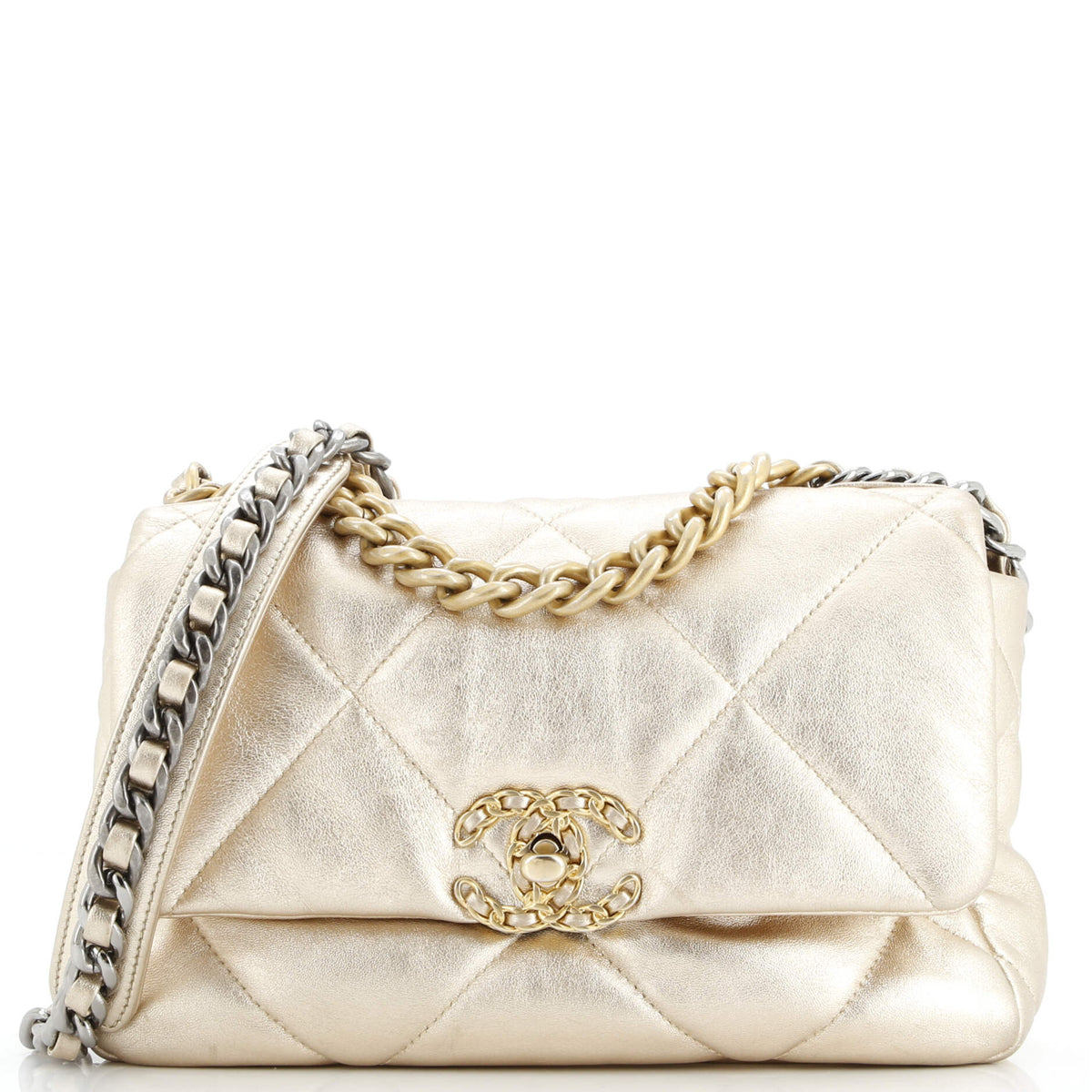 Chanel CHANEL 19 Flap Bag Quilted Leather Medium