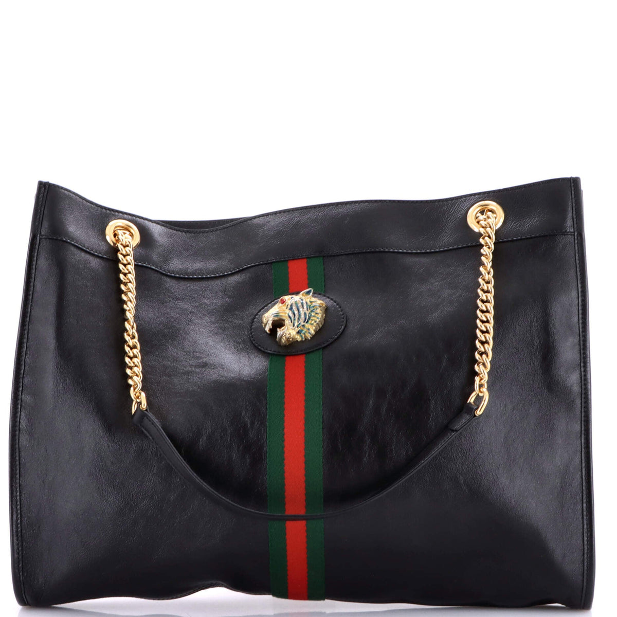 Gucci GUCCI Rajah Chain Tote Leather Large