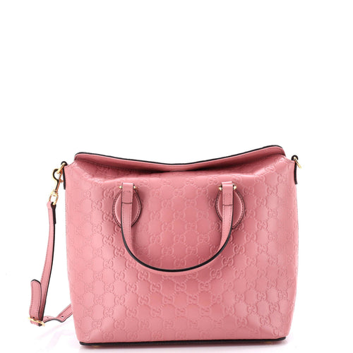 GUCCI Signature Fold Over Tote Guccissima Leather Medium