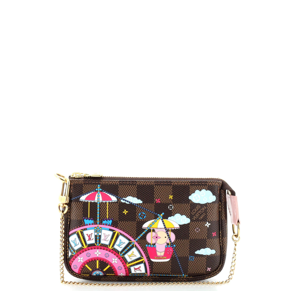 Louis Vuitton Pochette Accessoires Limited Edition Vivienne Xmas Damier Mini