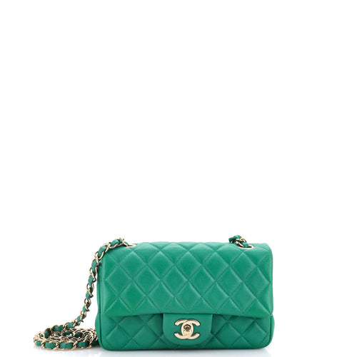 CHANEL Classic Single Flap Bag Quilted Lambskin Mini