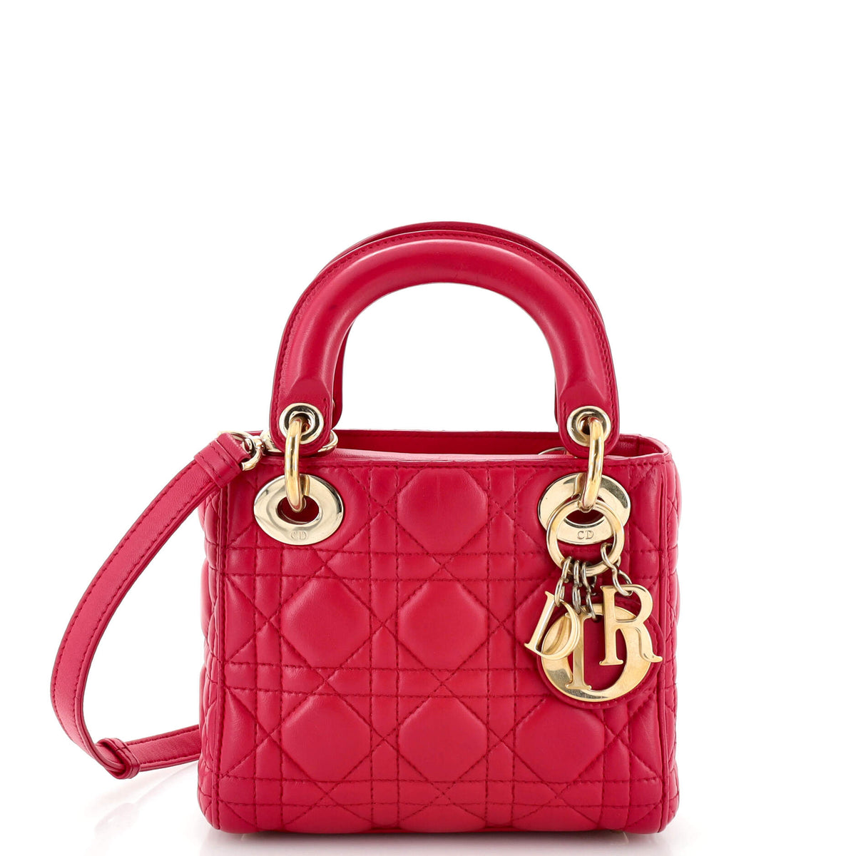 Christian Dior Lady Dior Bag Cannage Quilt Lambskin Mini