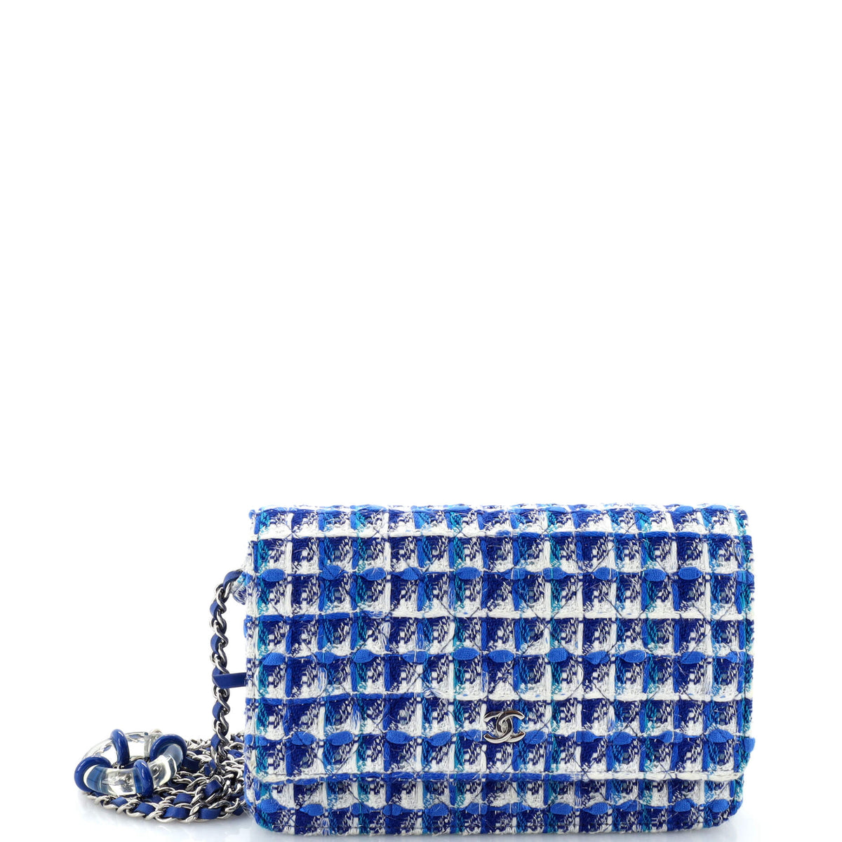 Chanel CHANEL Charms Wallet on Chain Quilted Tweed