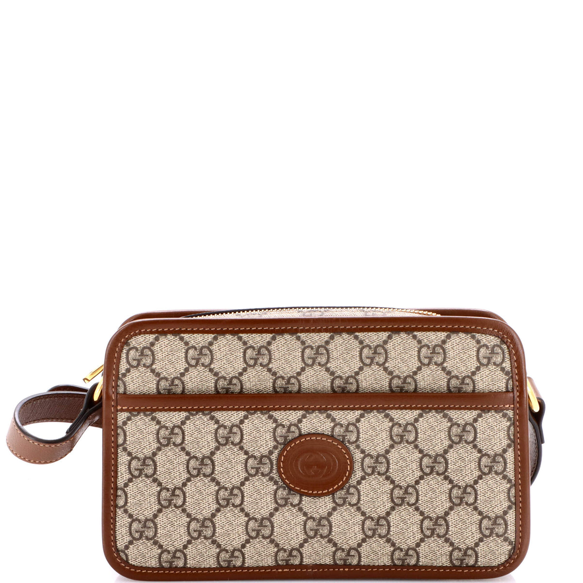 Gucci GUCCI Interlocking G Patch Camera Bag GG Coated Canvas Mini