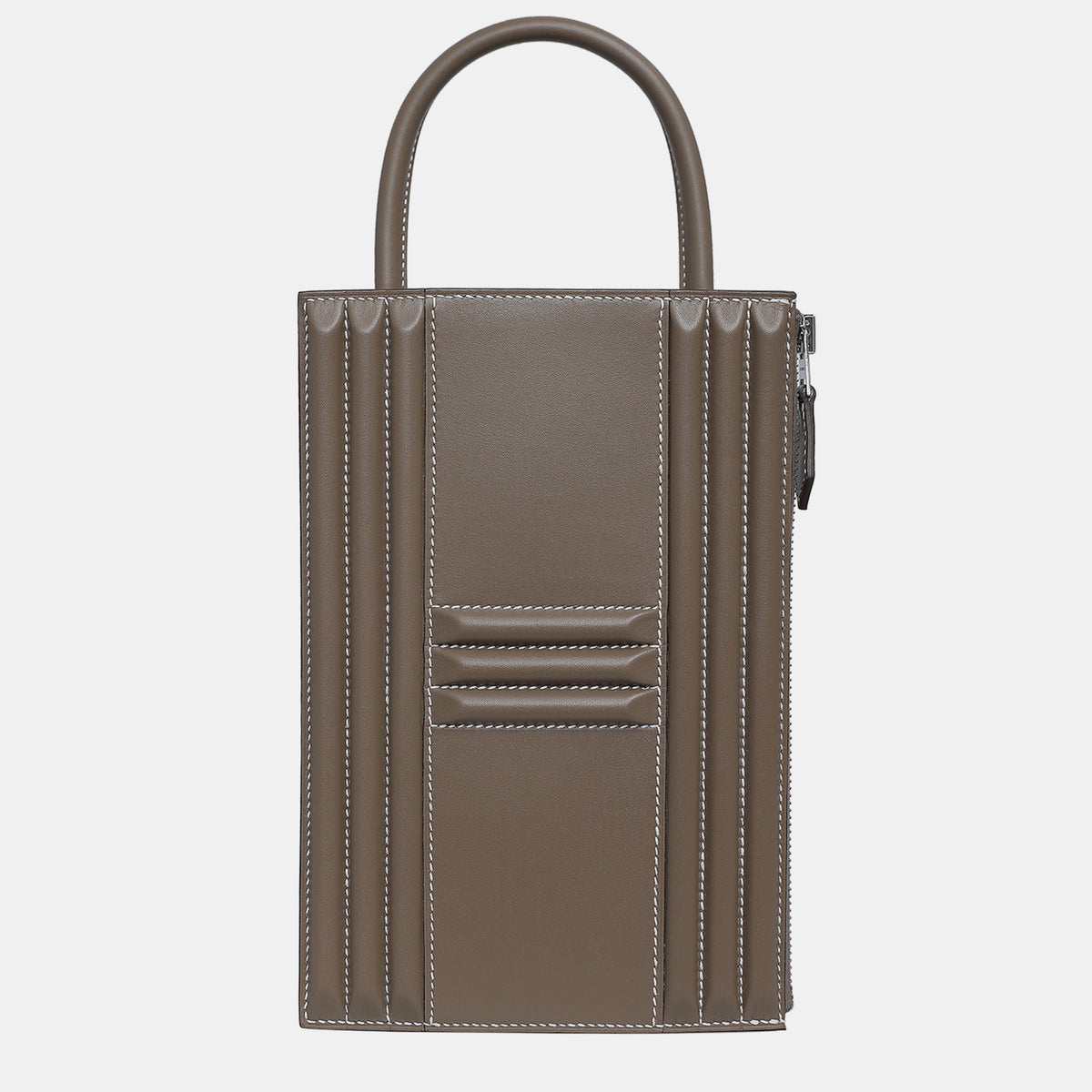 Hermès Etoupe Tadelakt Leather H Cadena Lock Bag