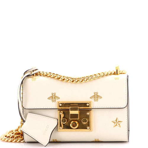GUCCI Padlock Shoulder Bag Printed Leather Small