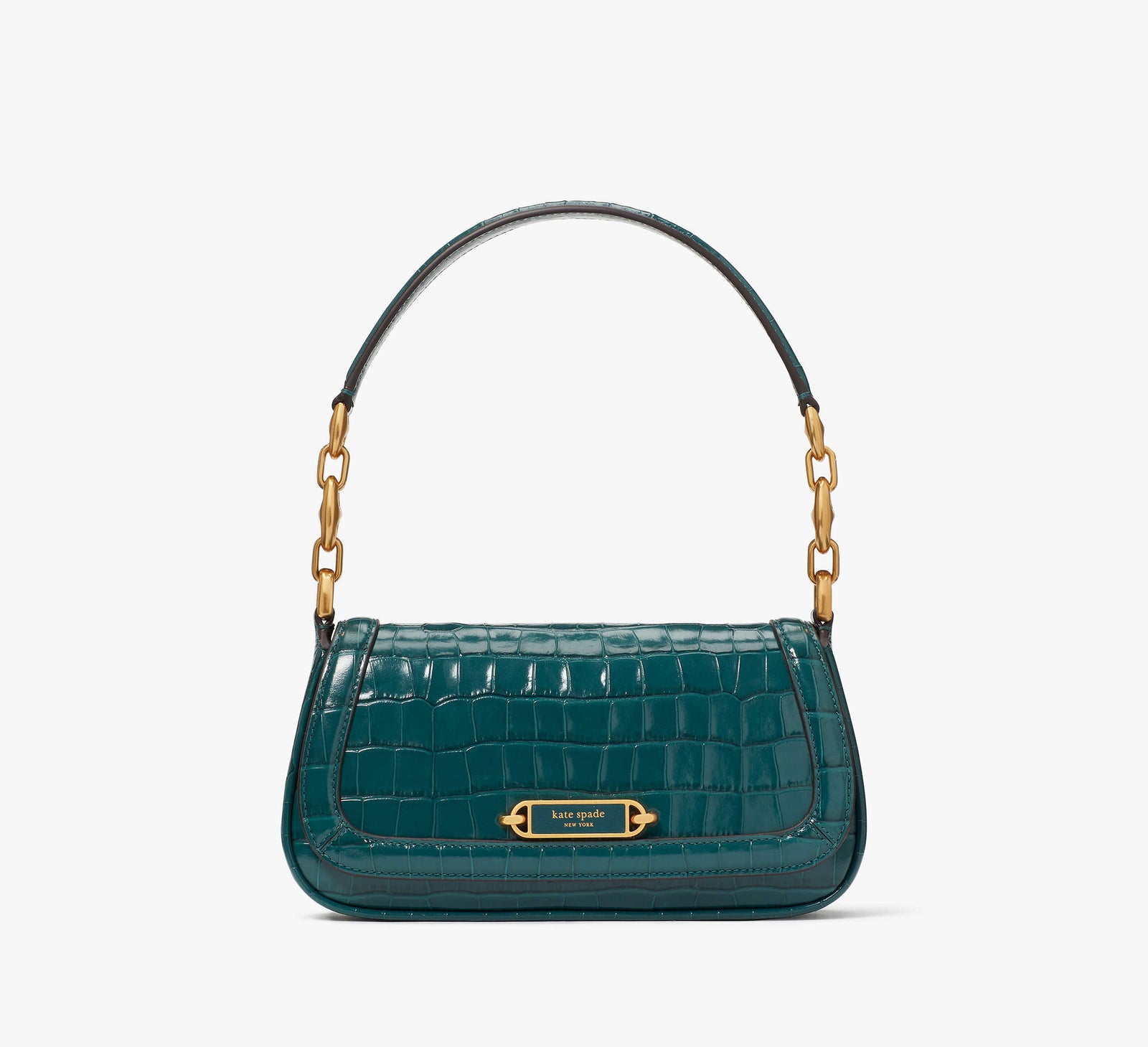 Kate Spade New York Gramercy Croc-embossed Small Flap Shoulder Bag