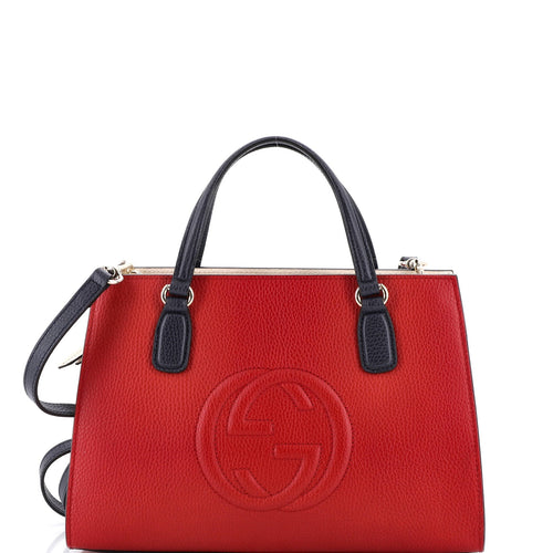 GUCCI Soho Convertible Top Handle Satchel Leather Medium