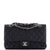 CHANEL Vintage Classic Double Flap Bag Quilted Caviar Medium