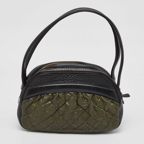 Olive Monogram Leather Mizi Vienna Bag