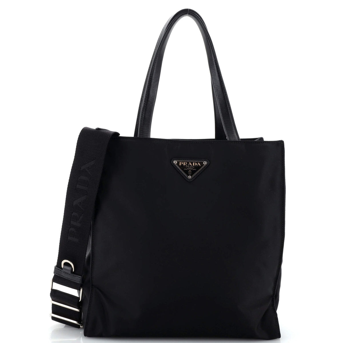 Prada PRADA Padded Convertible Shopping Tote Re-Nylon with Leather Medium
