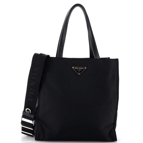 PRADA Padded Convertible Shopping Tote Re-Nylon with Leather Medium