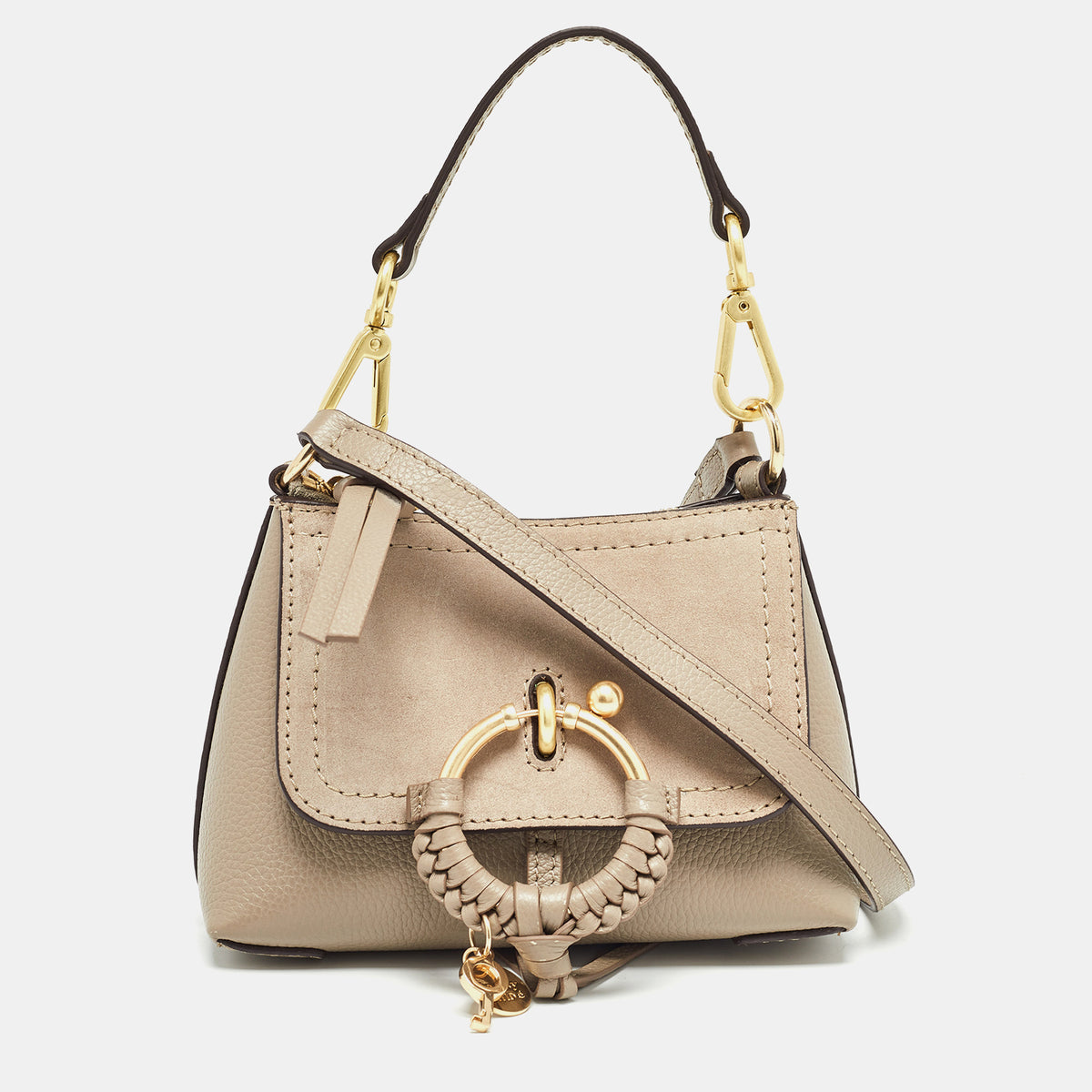 See By Chloe Beige Leather Mini Joan Shoulder Bag