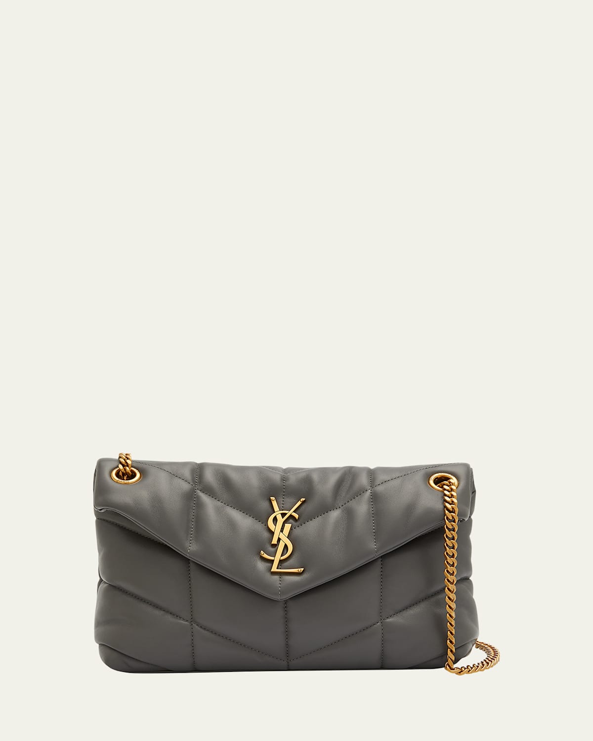 Saint Laurent Lou Puffer Small YSL Shoulder Bag in Quilted Leather