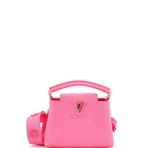 Capucine Bag Leather with Monogram Tuffetage Leather Strap Mini