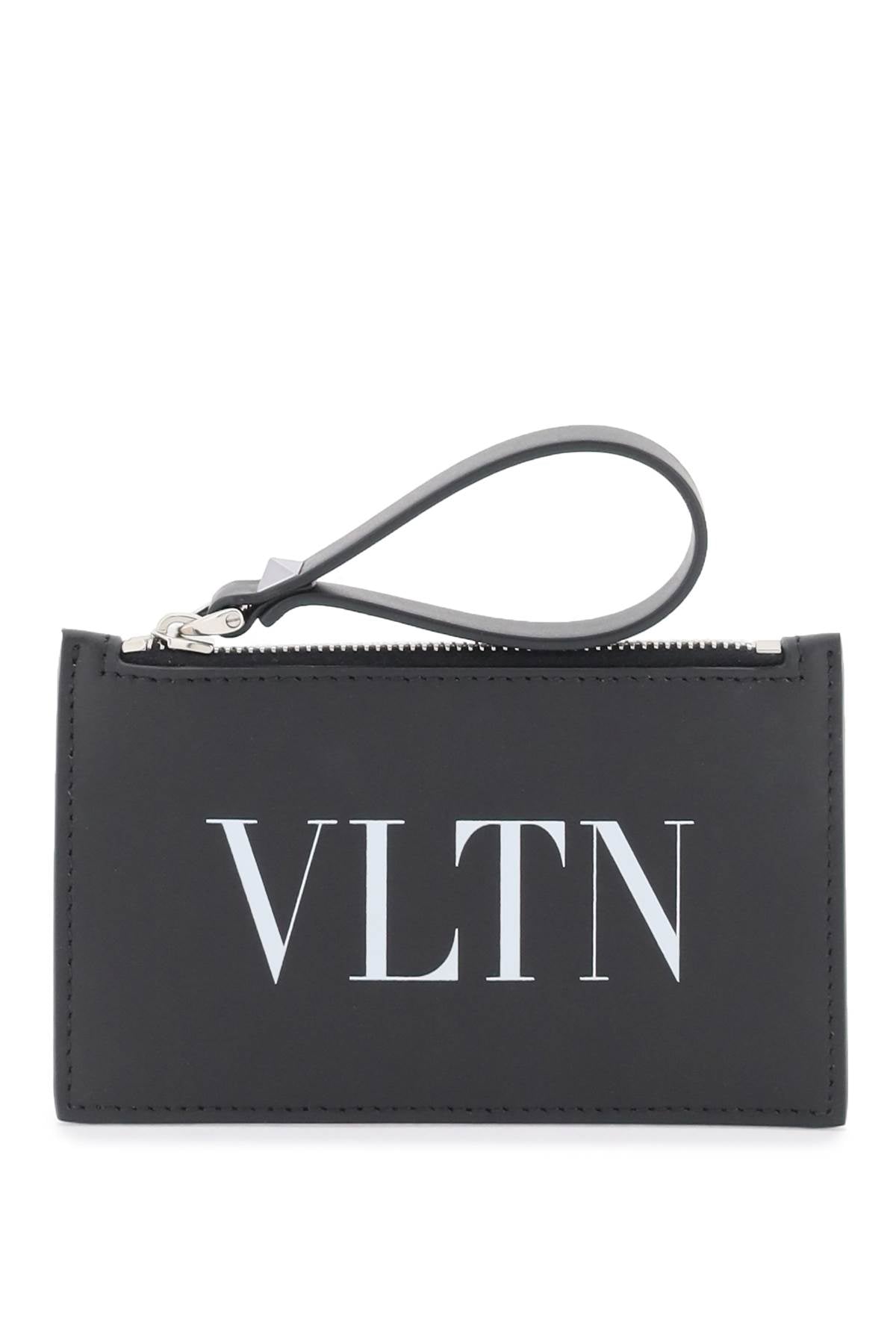 Valentino Garavani Men's Leather Vltn Cardholder in Black | 3Y2P0540LVN