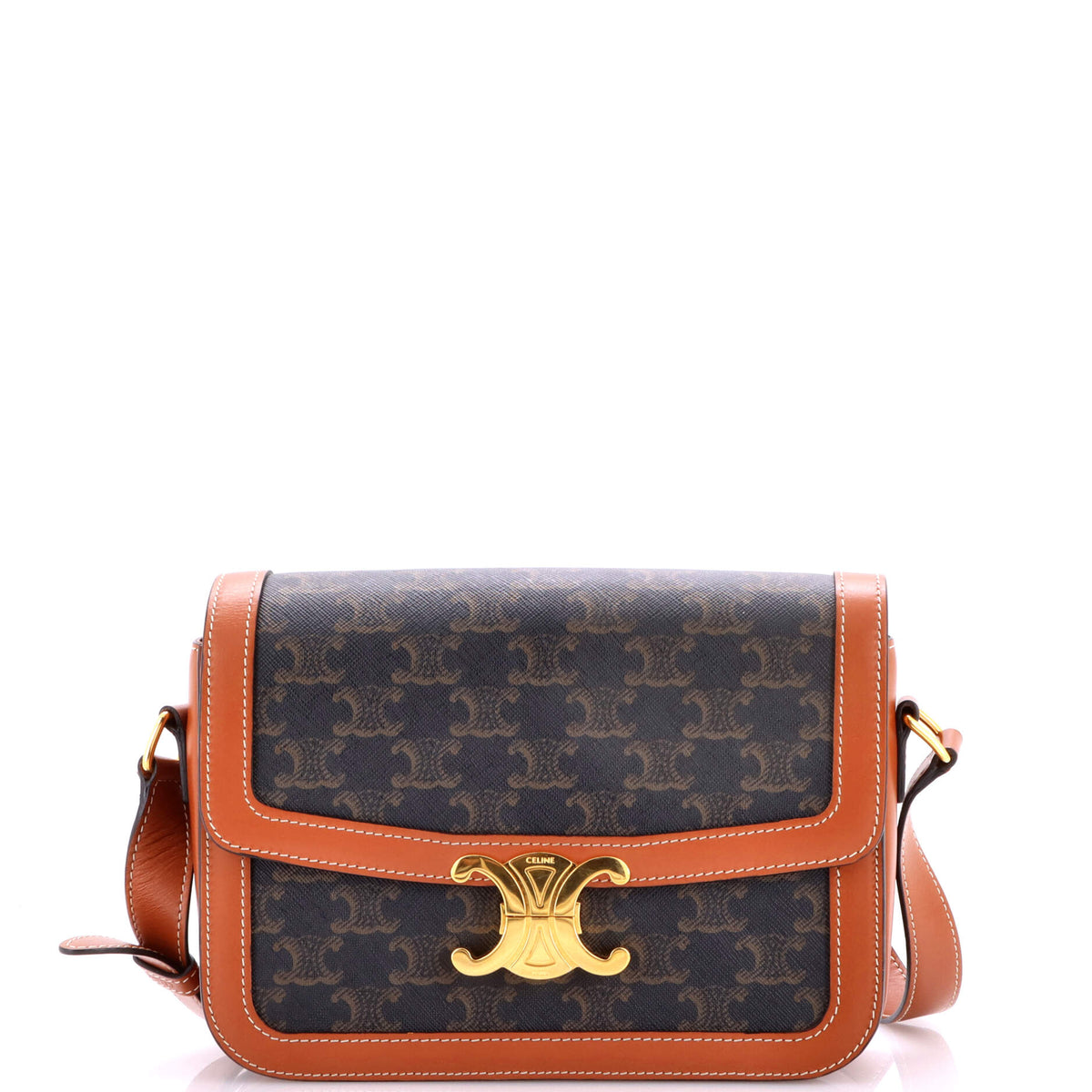 Celine CELINE Triomphe Shoulder Bag Triomphe Coated Canvas Medium