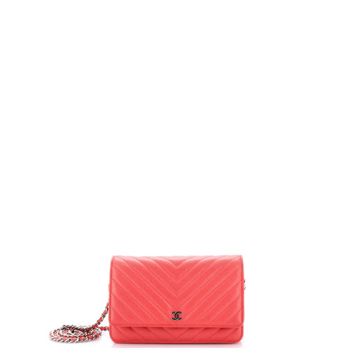 CHANEL Wallet on Chain Chevron Caviar