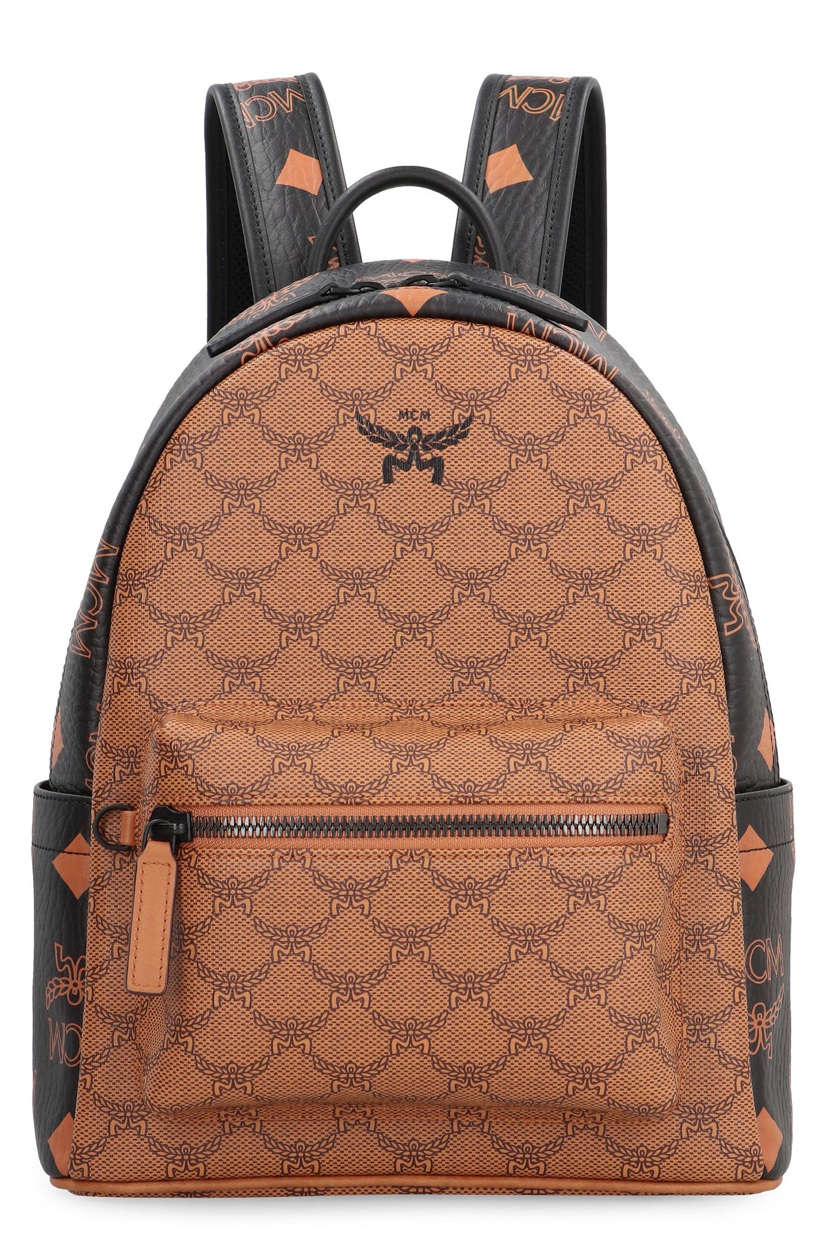 Mcm Men's Stark Laurel Small Visetos Backpack in Black | MMKEAVE03 Color CO