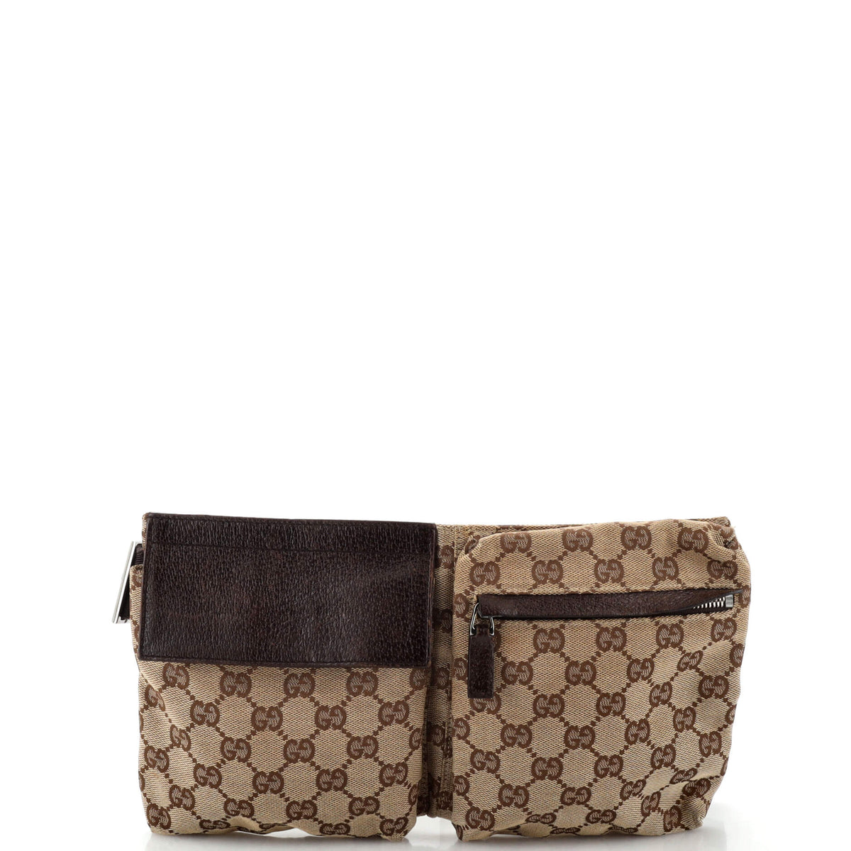 Gucci GUCCI Vintage Double Belt Bag GG Canvas