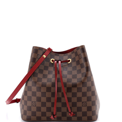 NeoNoe Handbag Damier with Leather MM