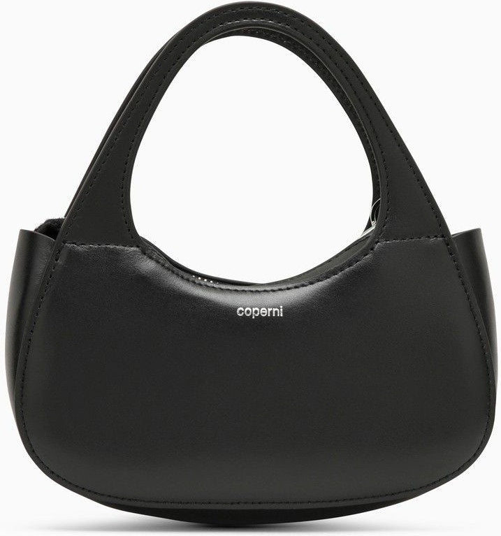 Women's Micro Baguette Swipe Bag Leather in Black | COPBA17405LE