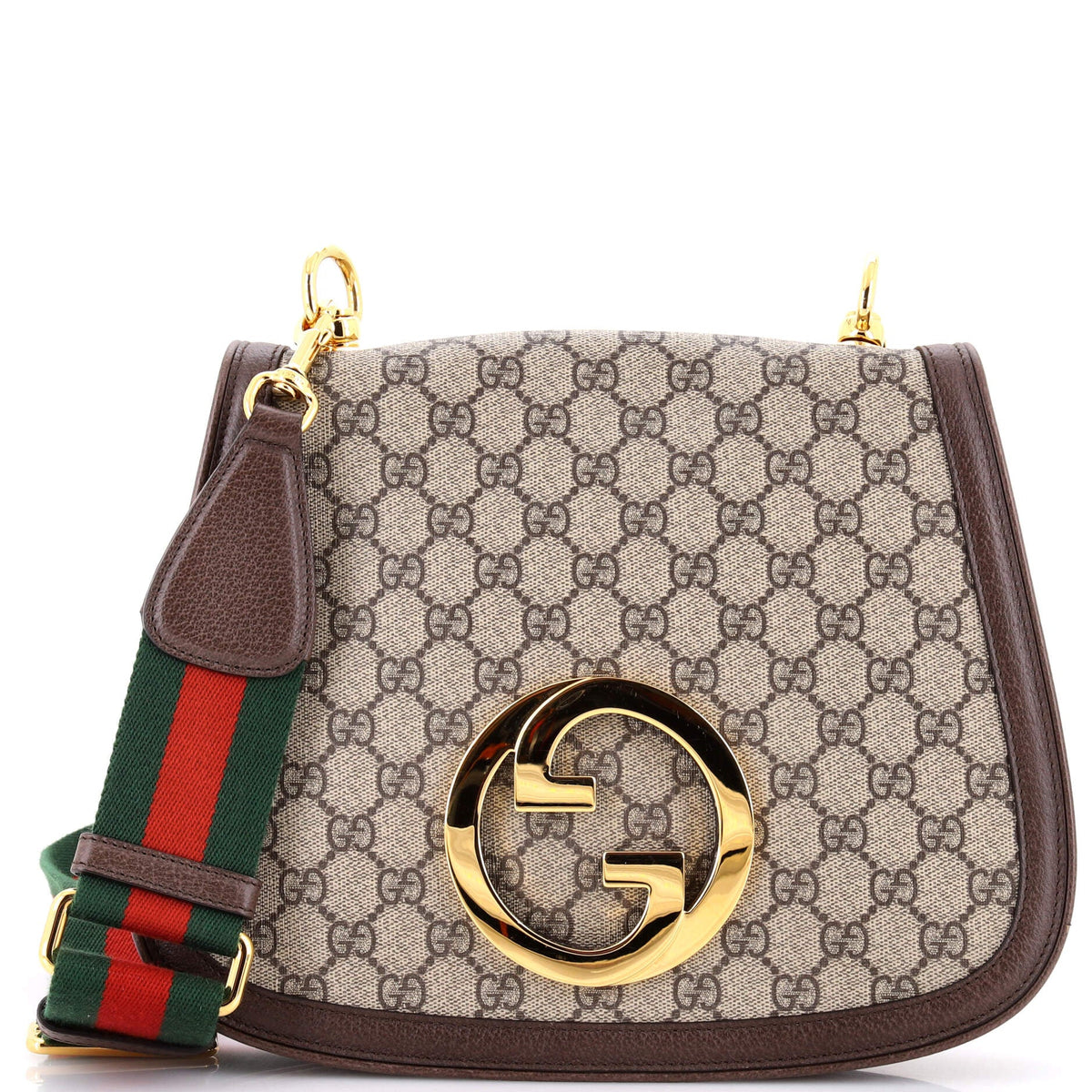 Gucci GUCCI Blondie NM Top Handle Bag GG Coated Canvas Medium