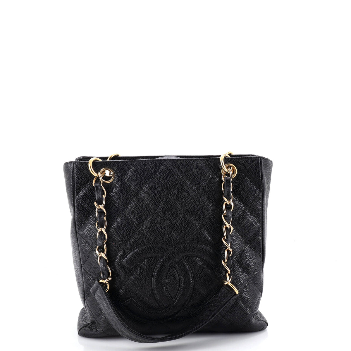 Chanel CHANEL Petite Shopping Tote Quilted Caviar