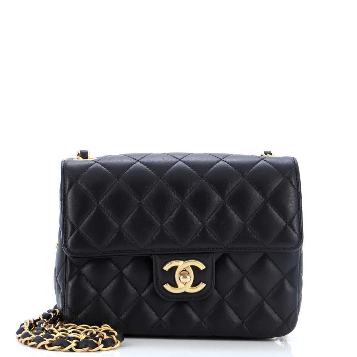 Chanel CHANEL Casino Royale Charms Square Flap Bag Quilted Lambskin with Enamel Small