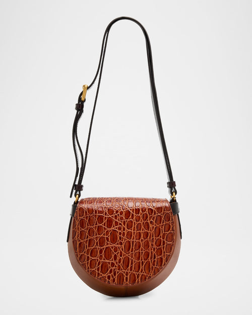 Embossed Leather Crossbody Bag