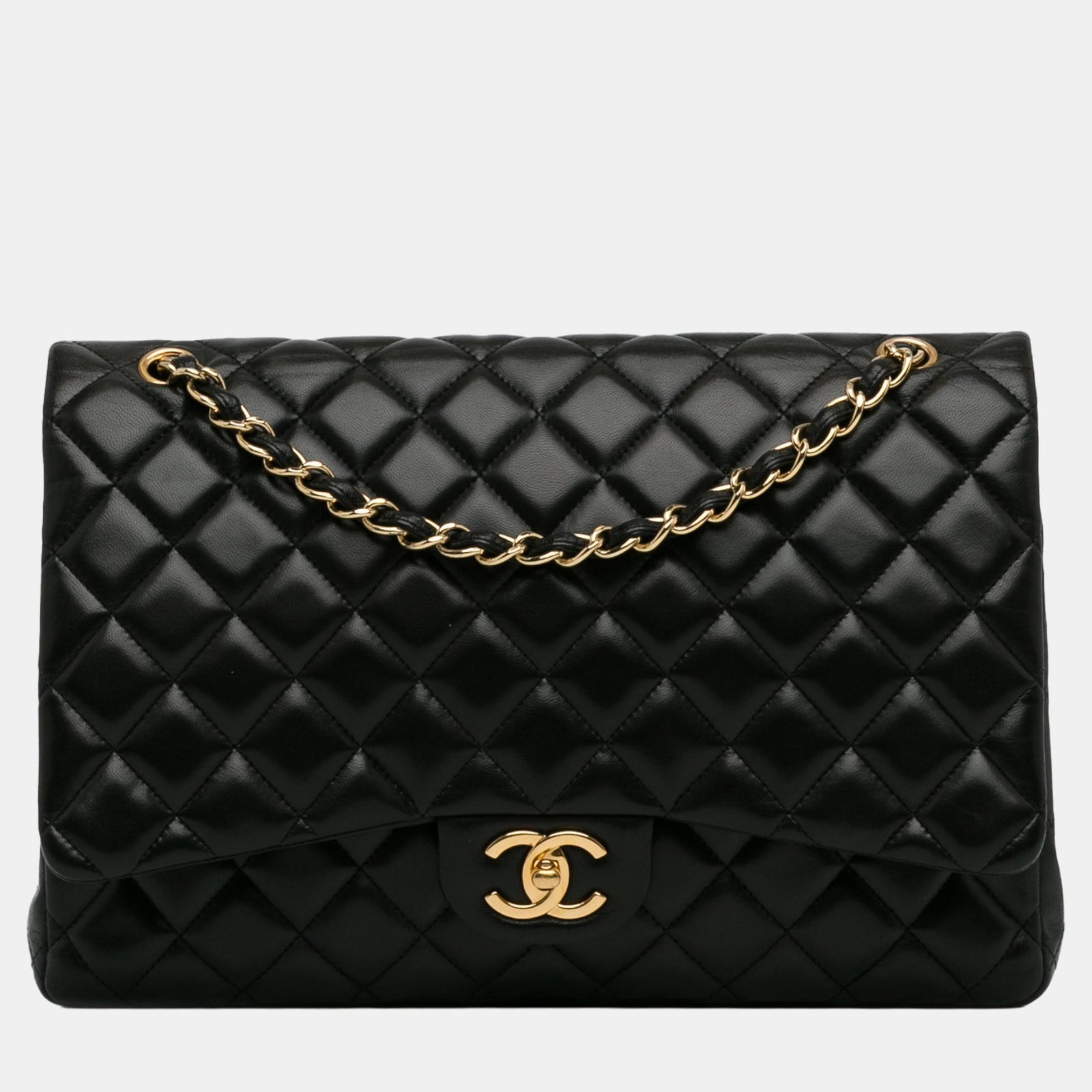 Chanel Black Jumbo Classic Lambskin Double Flap