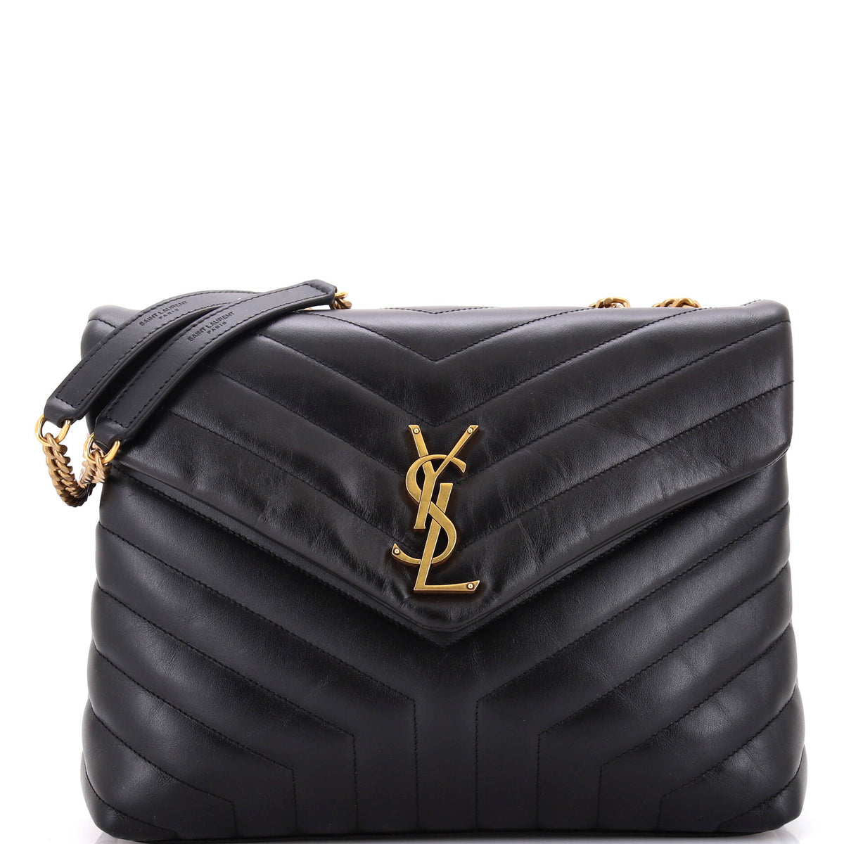 Saint Laurent Loulou Shoulder Bag Matelasse Chevron Leather Medium