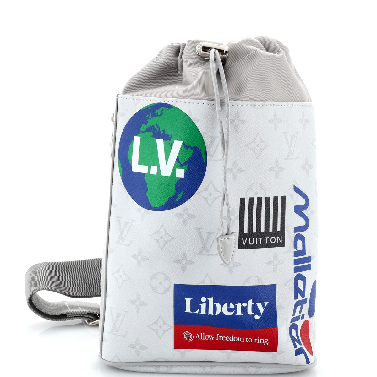 Louis Vuitton Chalk Sling Bag Limited Edition Logo Story Monogram Canvas