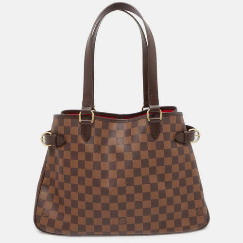 Red Damier Ebene Canvas Batignolles Horizontal Bag