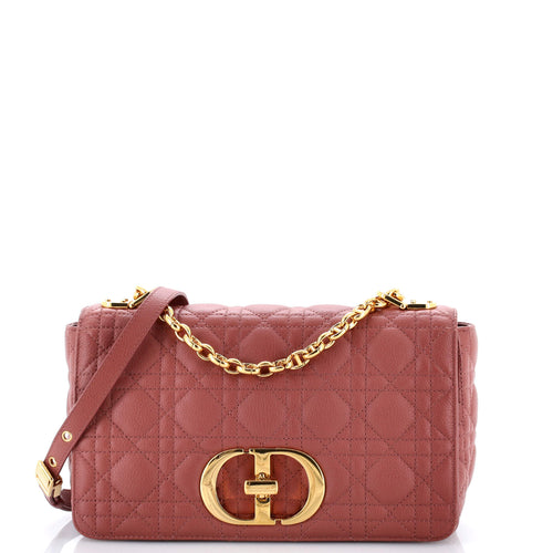 Caro Bag Cannage Quilt Calfskin New Medium