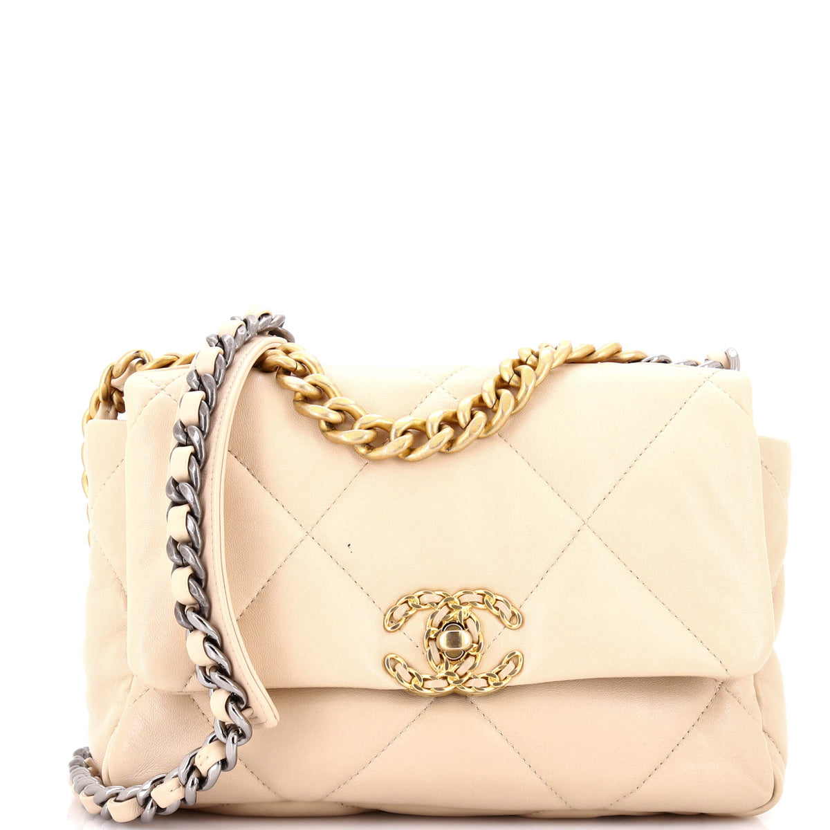Chanel CHANEL 19 Flap Bag Quilted Leather Medium