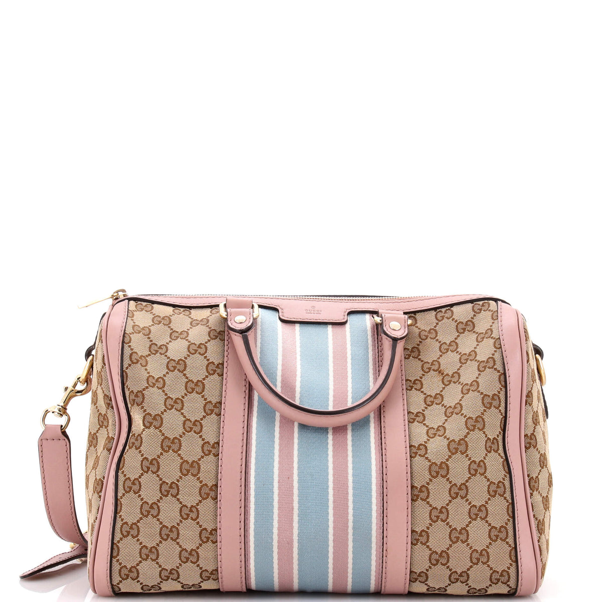 Gucci GUCCI Vintage Web Boston Bag GG Canvas Medium