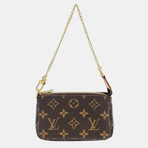 Brown Monogram Canvas Mini Pochette Accessoires Bag