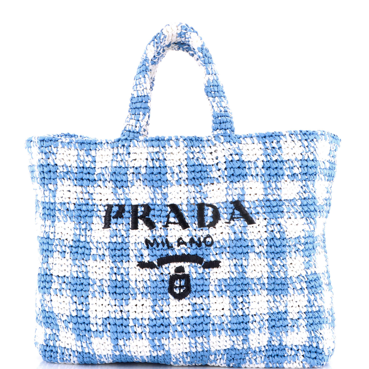 Prada PRADA Logo Tote Raffia Large