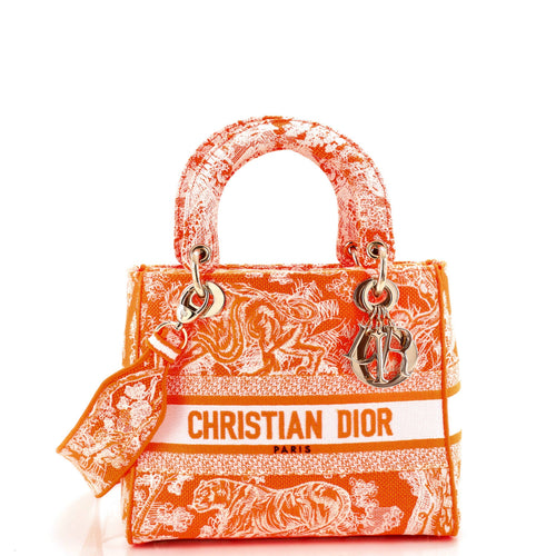 Toile de Jouy Lady D-Lite Bag Embroidered Canvas