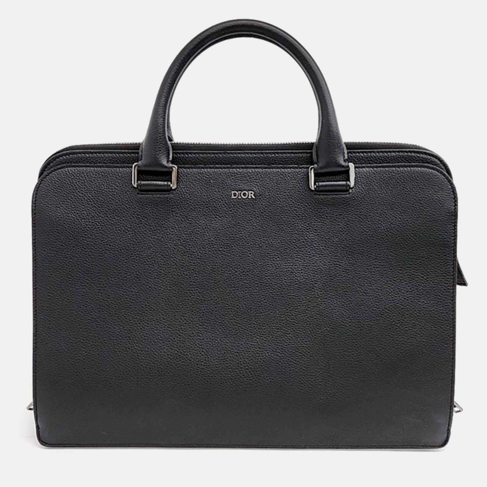 Dior Schwarze Aktentasche aus Leder