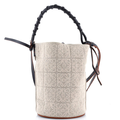 LOEWE Gate Bucket Bag Anagram Jacquard Canvas Medium