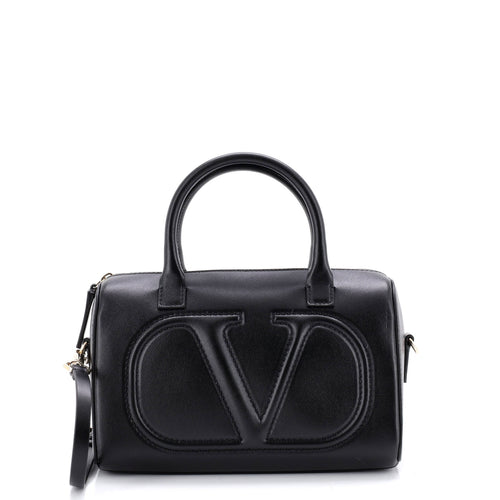 VALENTINO GARAVANI VLogo Walk Convertible Bowler Leather Small