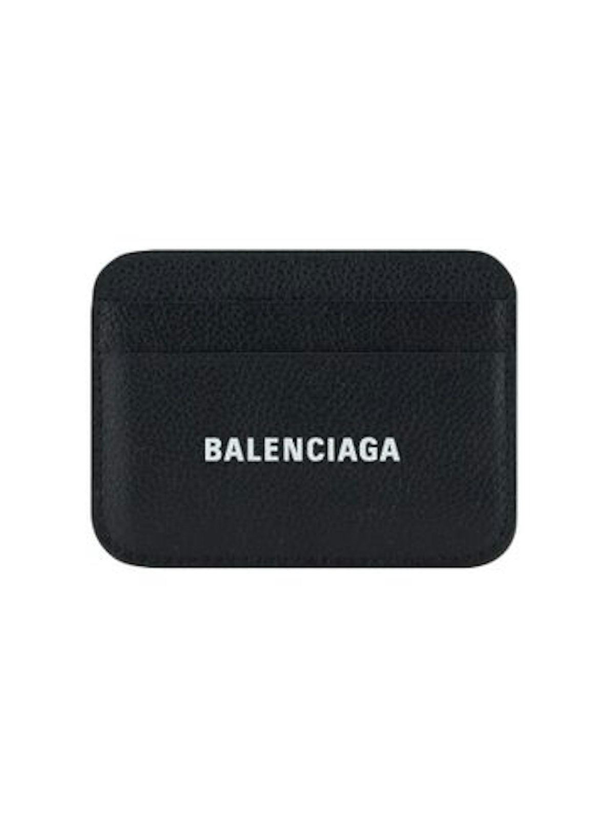 Balenciaga Women's Leather Card Holder With Logo in Black | 5938121IZI3