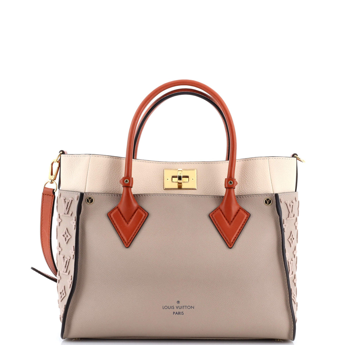 Louis Vuitton On My Side Tote Monogram Tuffetage Leather MM