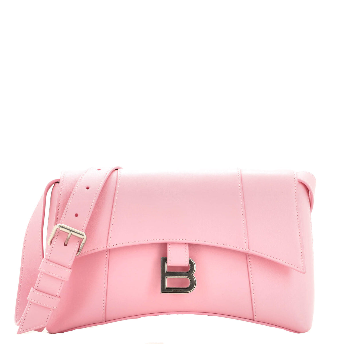 Balenciaga Downtown Soft Hourglass Shoulder Bag Leather Small