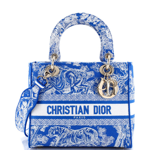 Toile de Jouy Lady D-Lite Bag Embroidered Canvas