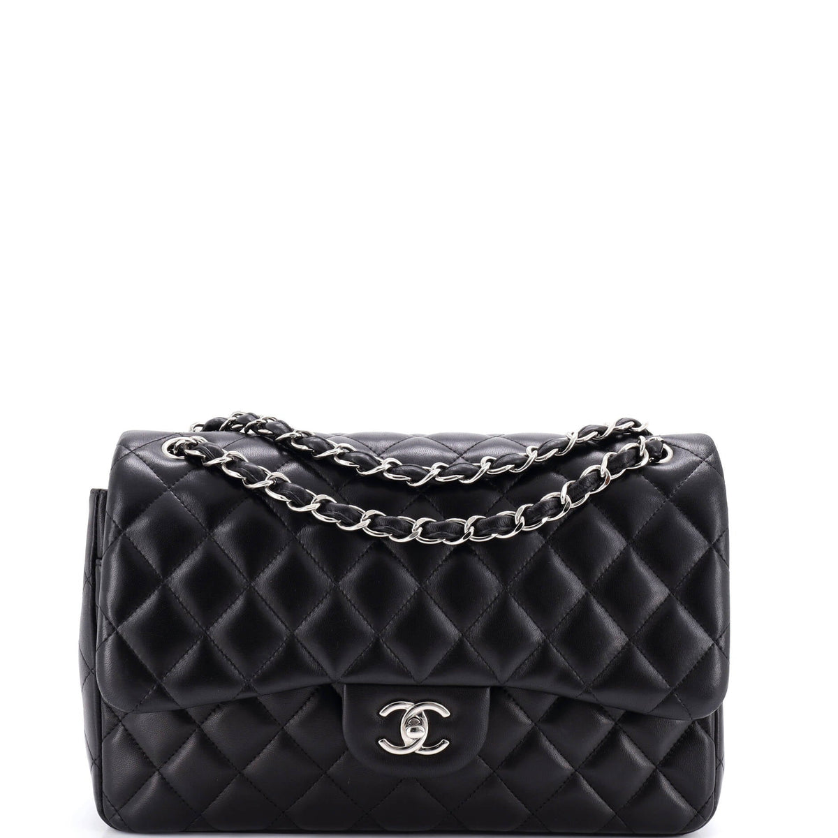 Chanel CHANEL Classic Double Flap Bag Quilted Lambskin Jumbo