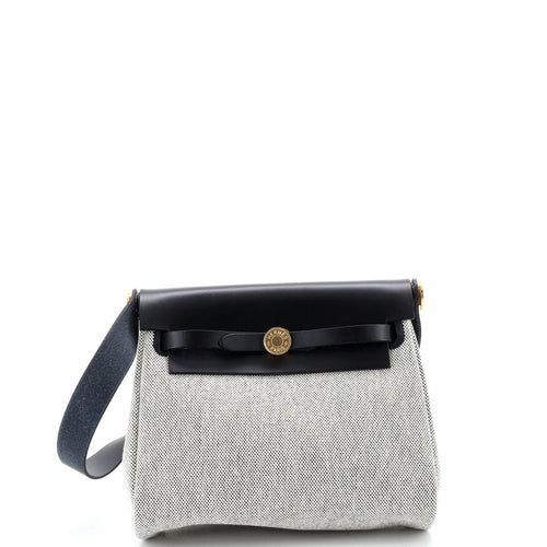 Herbag Zip Toile and Leather 20