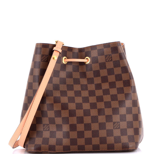 NeoNoe Handbag Damier with Leather MM
